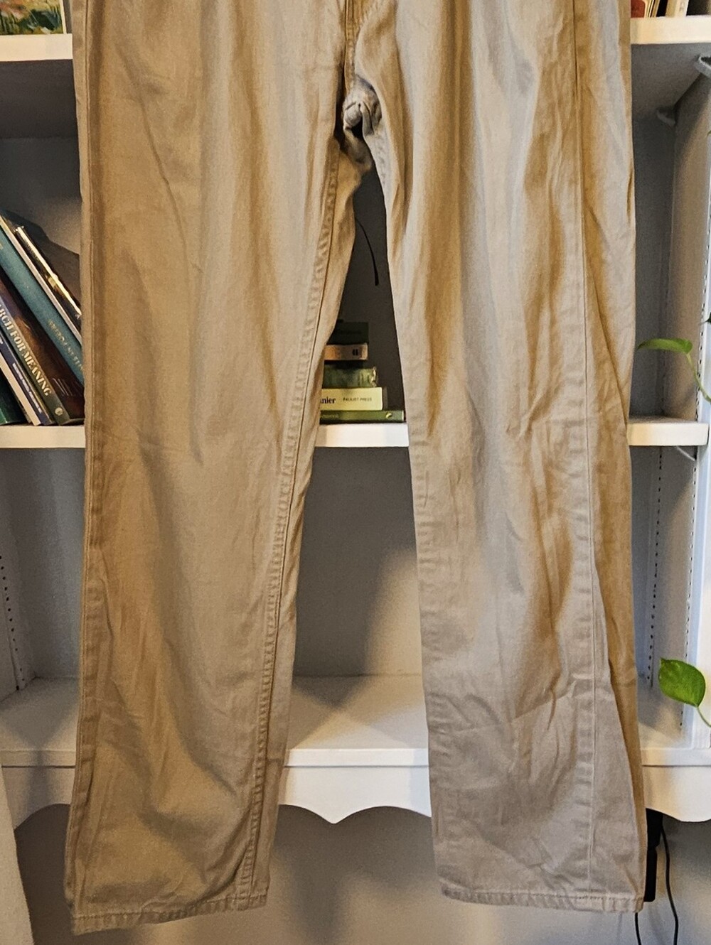 Levi 505 Jeans Khaki Cream Size 36 X 32 Preppy - Picture 9 of 10